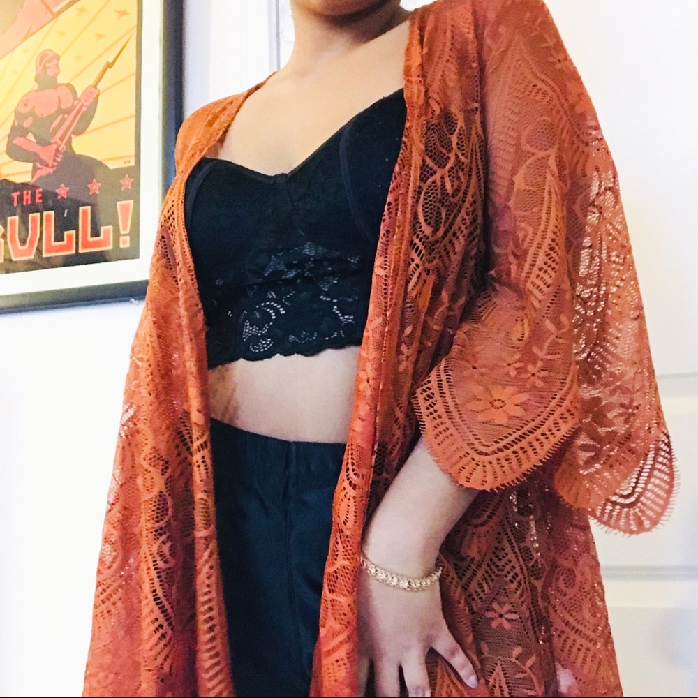 Xhiliration Lace Cardigan